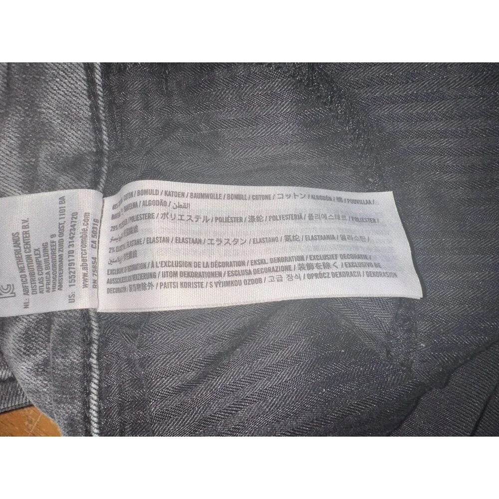 Abercrombie Fitch 26 Harper Super Skinny Jeans Gray Washed Stretch Denim - Picture 7 of 8